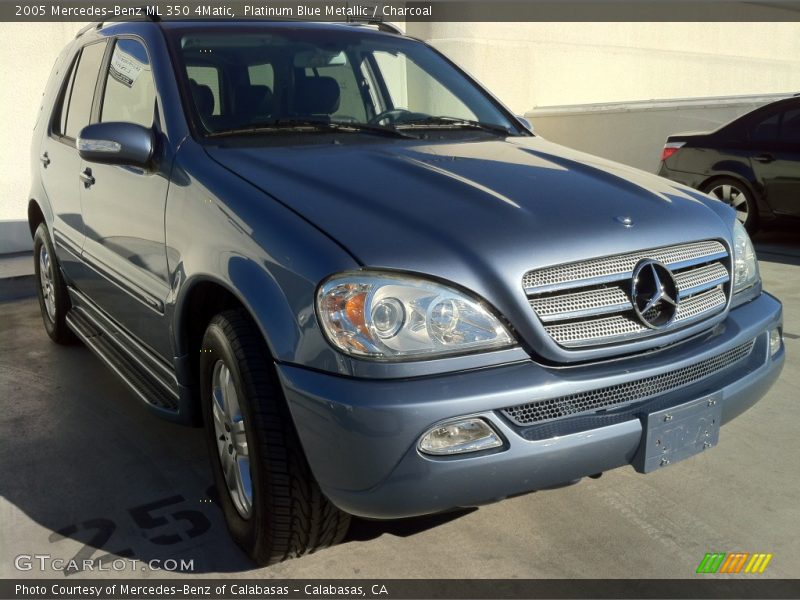 Platinum Blue Metallic / Charcoal 2005 Mercedes-Benz ML 350 4Matic