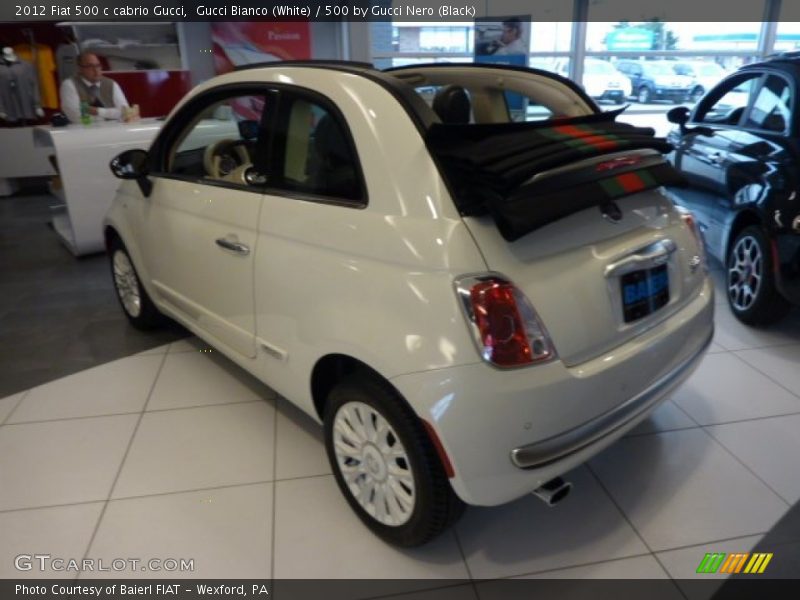 Gucci Bianco (White) / 500 by Gucci Nero (Black) 2012 Fiat 500 c cabrio Gucci