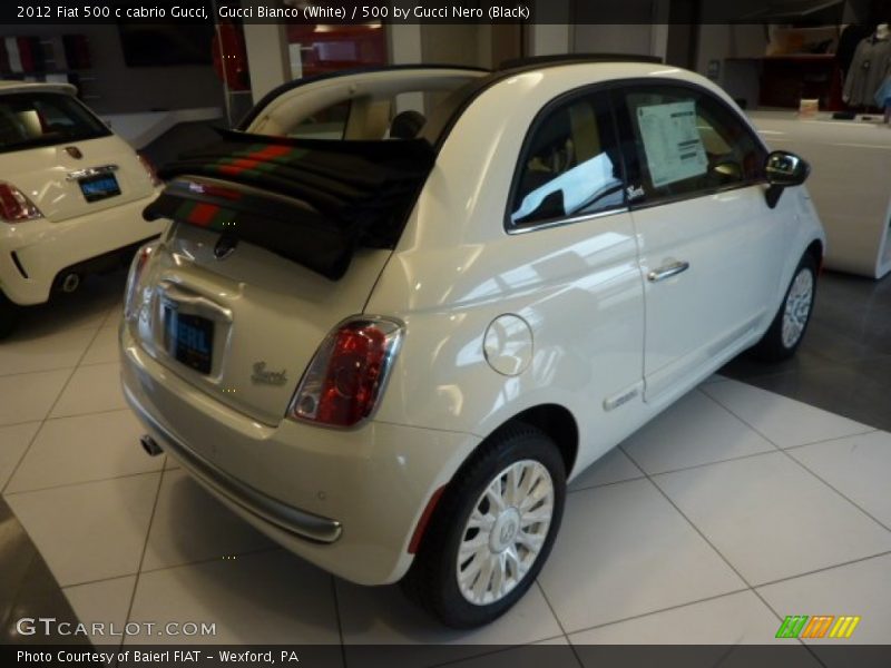 Gucci Bianco (White) / 500 by Gucci Nero (Black) 2012 Fiat 500 c cabrio Gucci