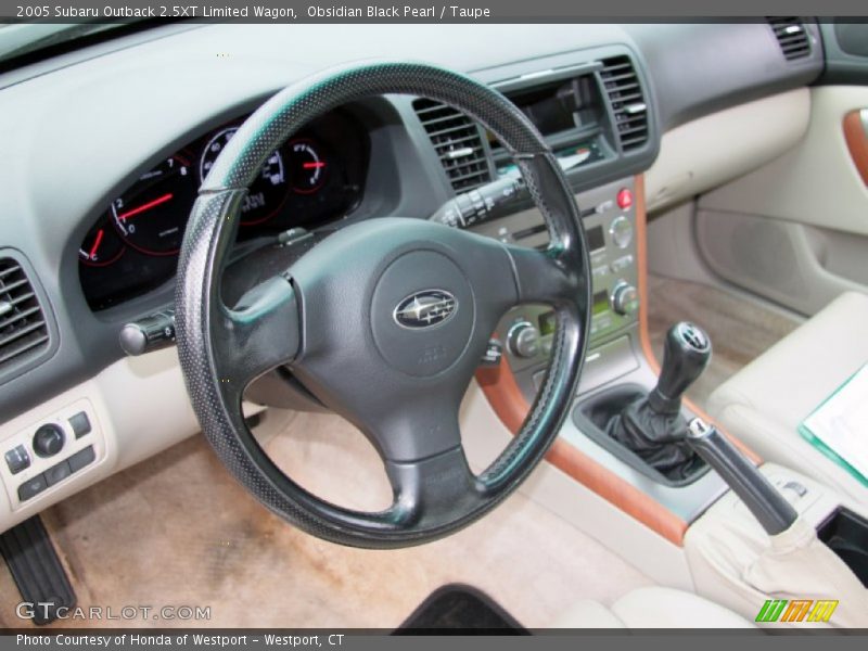 Obsidian Black Pearl / Taupe 2005 Subaru Outback 2.5XT Limited Wagon