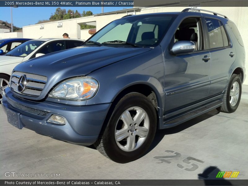 Platinum Blue Metallic / Charcoal 2005 Mercedes-Benz ML 350 4Matic