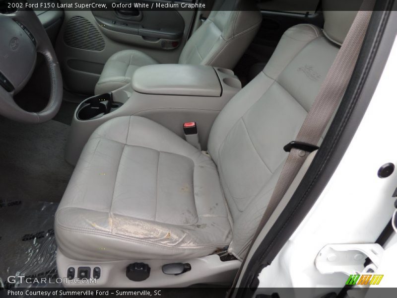 Oxford White / Medium Graphite 2002 Ford F150 Lariat SuperCrew