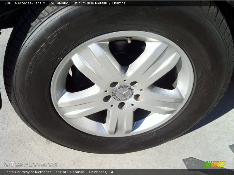 Platinum Blue Metallic / Charcoal 2005 Mercedes-Benz ML 350 4Matic