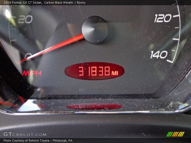 Carbon Black Metallic / Ebony 2009 Pontiac G6 GT Sedan