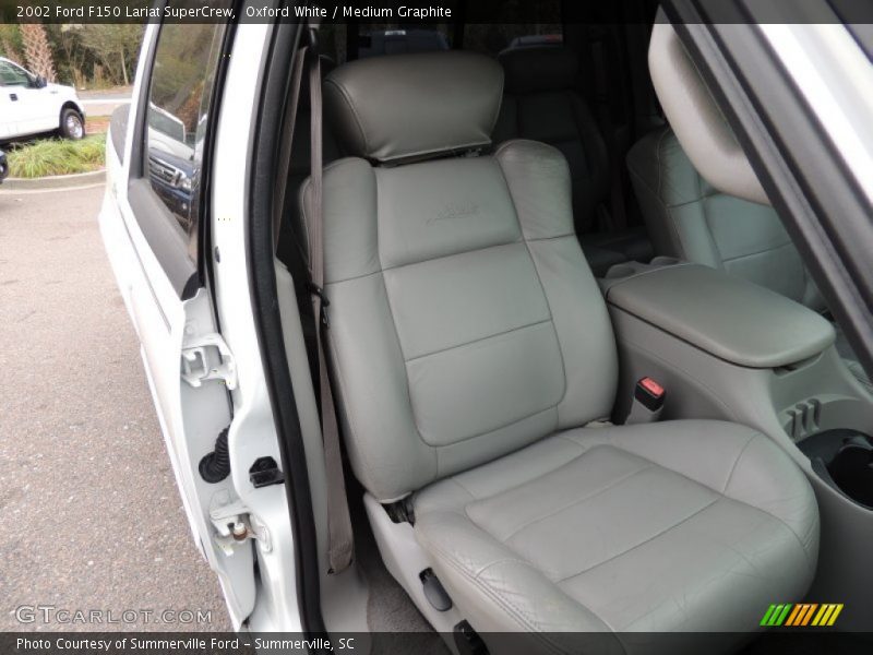 Oxford White / Medium Graphite 2002 Ford F150 Lariat SuperCrew