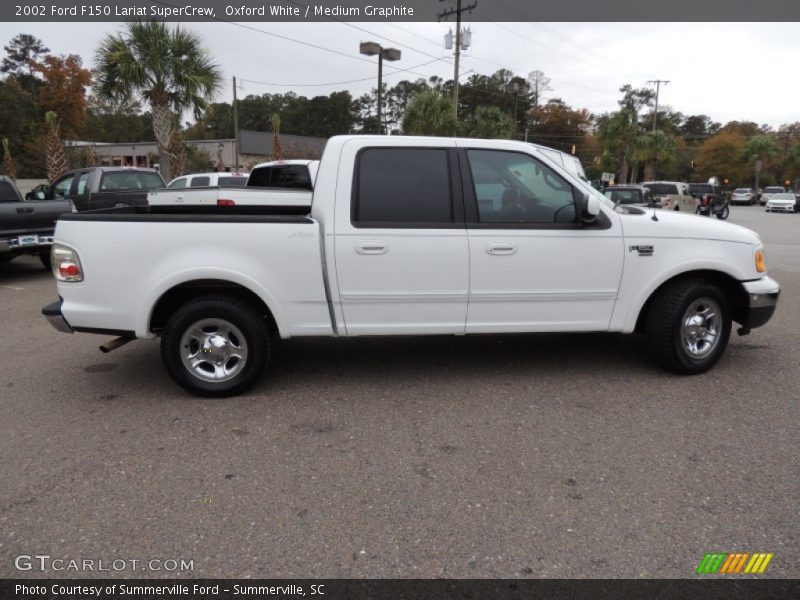 Oxford White / Medium Graphite 2002 Ford F150 Lariat SuperCrew
