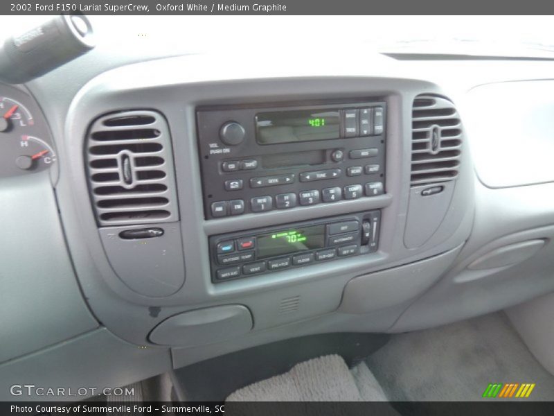 Oxford White / Medium Graphite 2002 Ford F150 Lariat SuperCrew