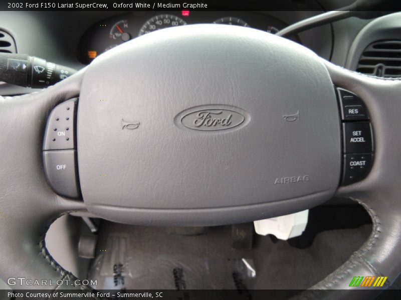Oxford White / Medium Graphite 2002 Ford F150 Lariat SuperCrew