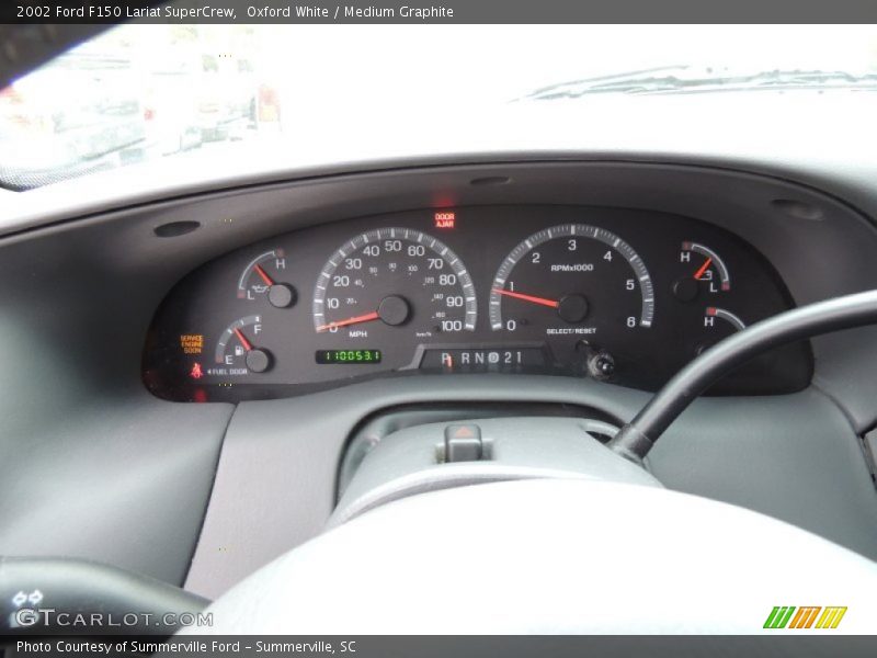 Oxford White / Medium Graphite 2002 Ford F150 Lariat SuperCrew