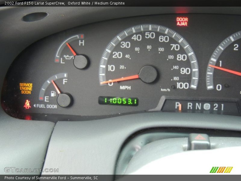 Oxford White / Medium Graphite 2002 Ford F150 Lariat SuperCrew