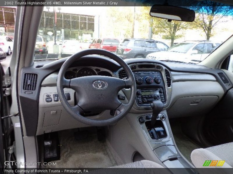 Millennium Silver Metallic / Gray 2002 Toyota Highlander V6 4WD