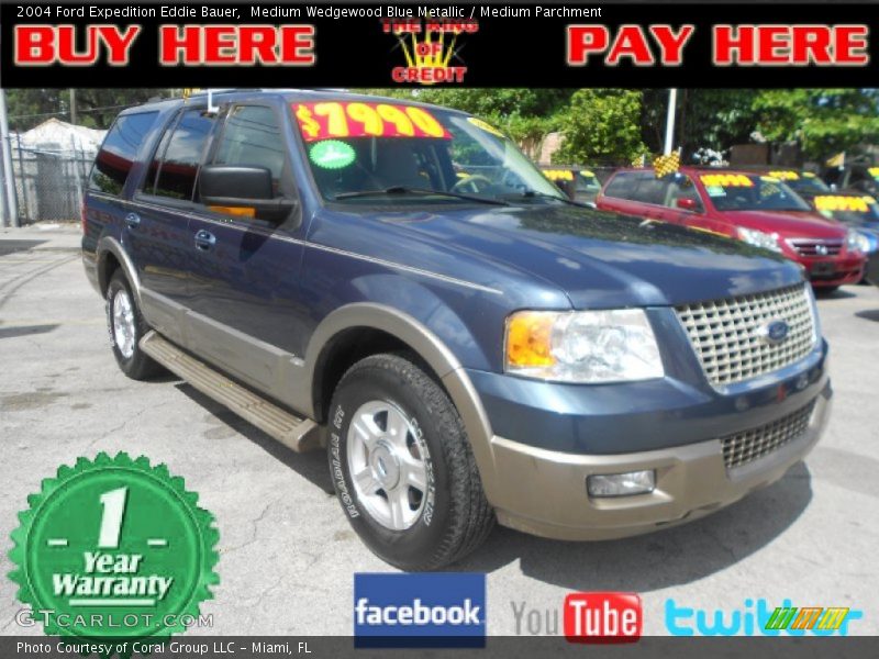 Medium Wedgewood Blue Metallic / Medium Parchment 2004 Ford Expedition Eddie Bauer