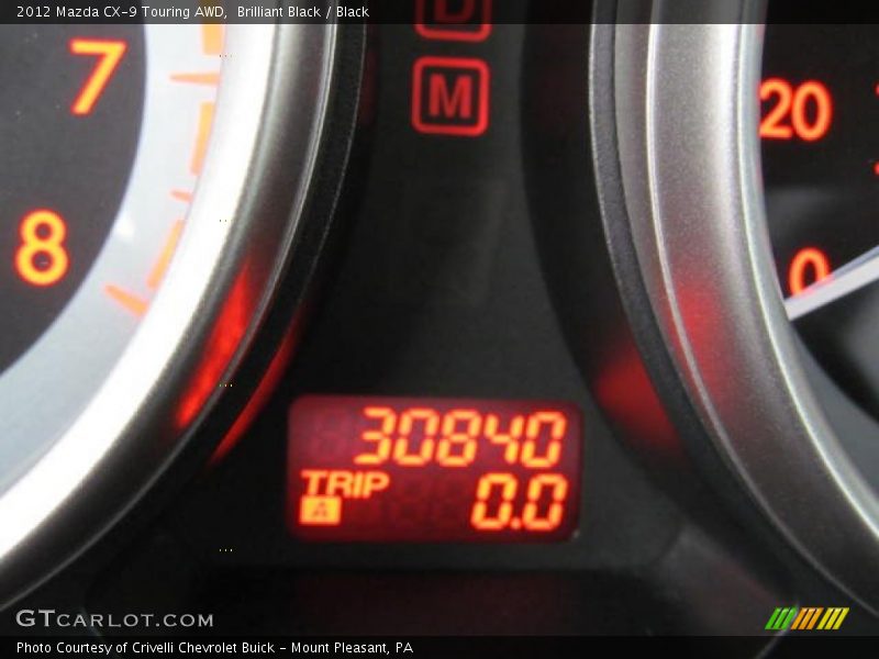 Brilliant Black / Black 2012 Mazda CX-9 Touring AWD