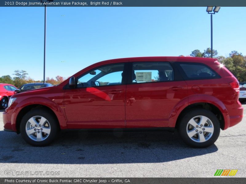 Bright Red / Black 2013 Dodge Journey American Value Package