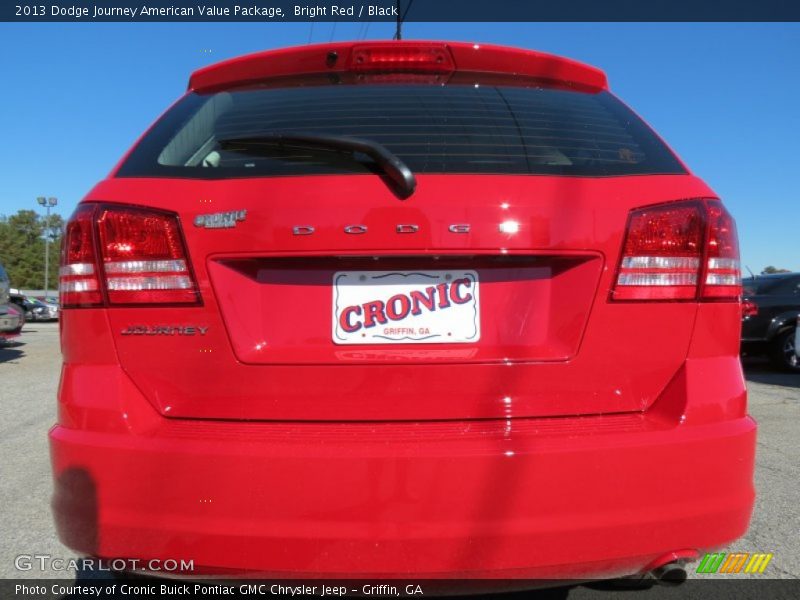 Bright Red / Black 2013 Dodge Journey American Value Package