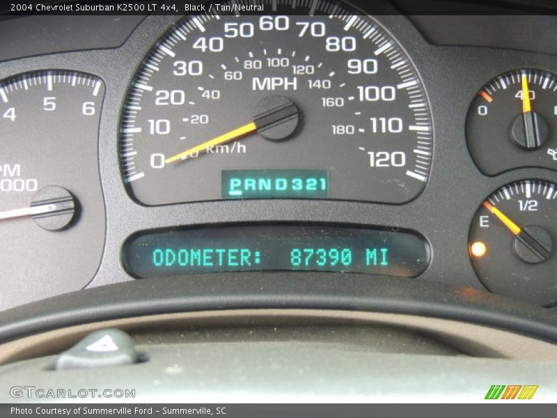Black / Tan/Neutral 2004 Chevrolet Suburban K2500 LT 4x4