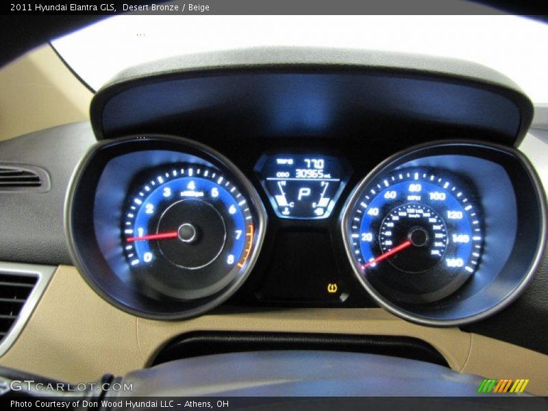 Desert Bronze / Beige 2011 Hyundai Elantra GLS