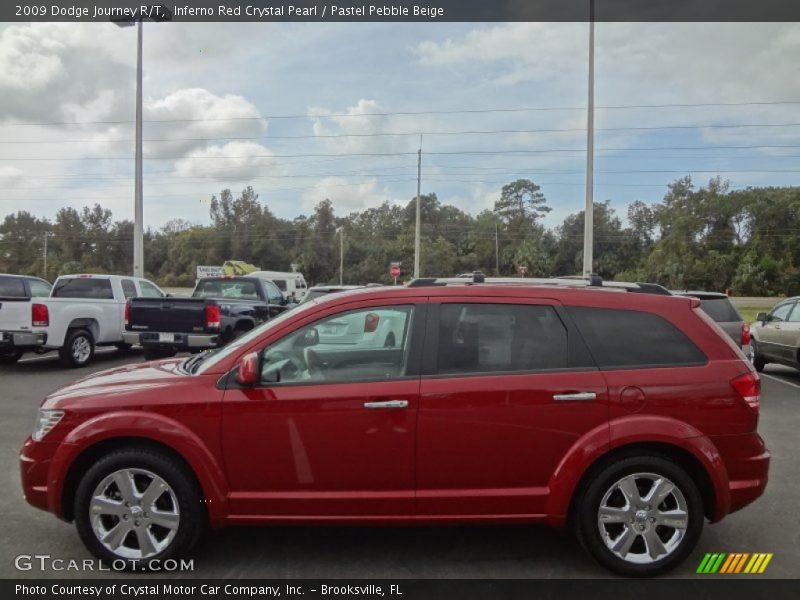 Inferno Red Crystal Pearl / Pastel Pebble Beige 2009 Dodge Journey R/T