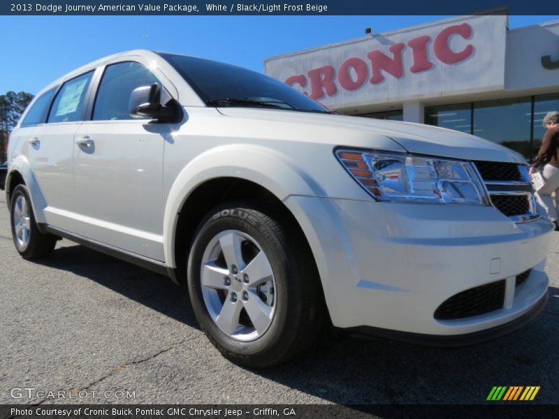 White / Black/Light Frost Beige 2013 Dodge Journey American Value Package