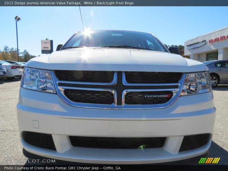 White / Black/Light Frost Beige 2013 Dodge Journey American Value Package