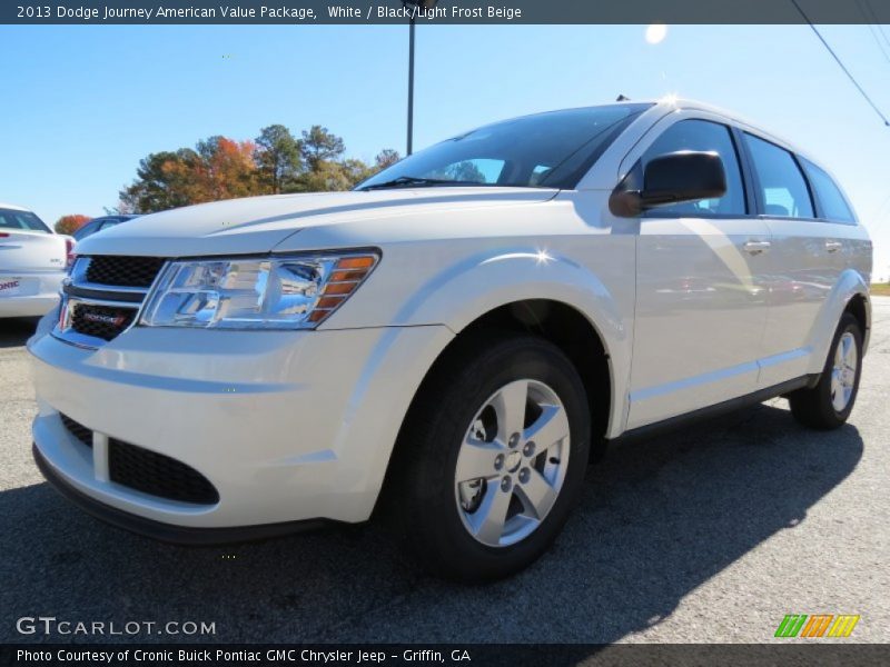 White / Black/Light Frost Beige 2013 Dodge Journey American Value Package