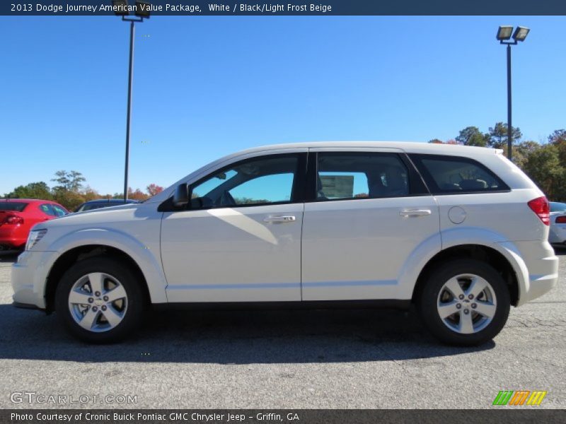 White / Black/Light Frost Beige 2013 Dodge Journey American Value Package