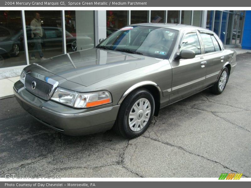 Spruce Green Metallic / Medium Parchment 2004 Mercury Grand Marquis GS