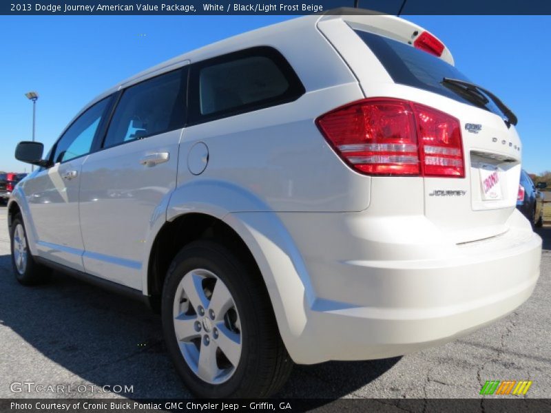 White / Black/Light Frost Beige 2013 Dodge Journey American Value Package