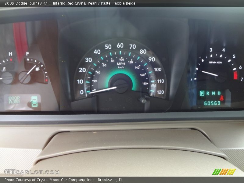 Inferno Red Crystal Pearl / Pastel Pebble Beige 2009 Dodge Journey R/T