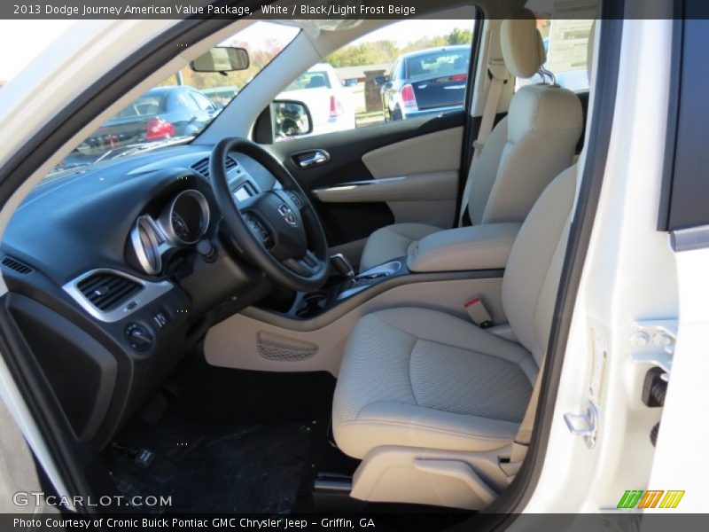 White / Black/Light Frost Beige 2013 Dodge Journey American Value Package