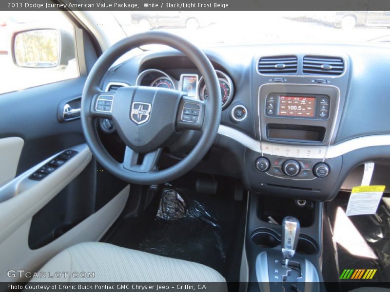 White / Black/Light Frost Beige 2013 Dodge Journey American Value Package