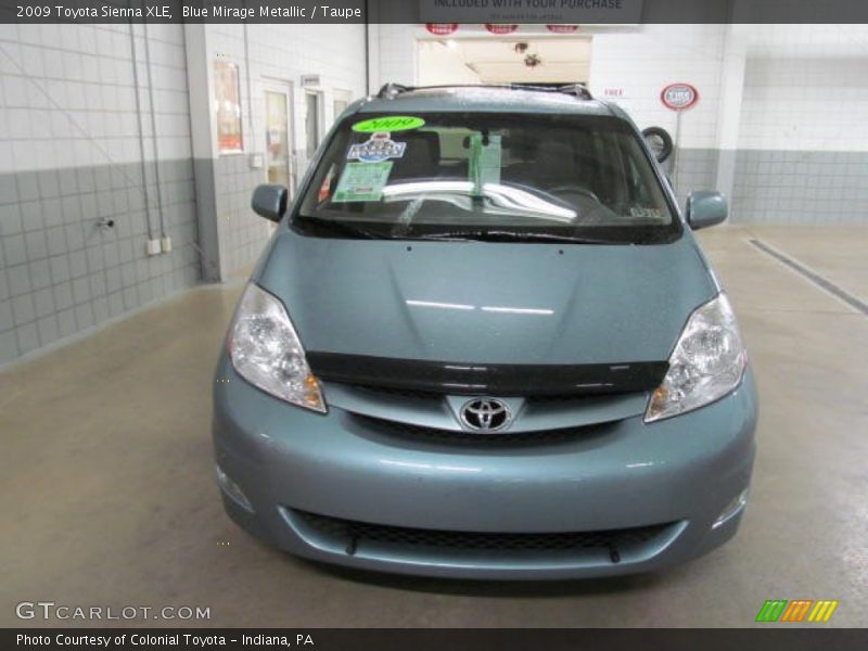 Blue Mirage Metallic / Taupe 2009 Toyota Sienna XLE