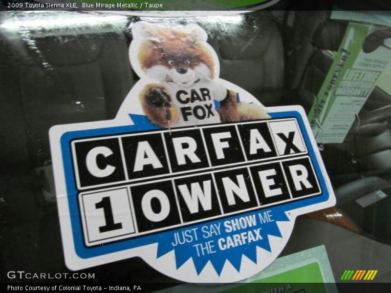 Blue Mirage Metallic / Taupe 2009 Toyota Sienna XLE