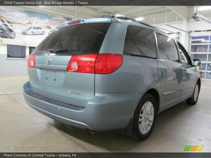 Blue Mirage Metallic / Taupe 2009 Toyota Sienna XLE