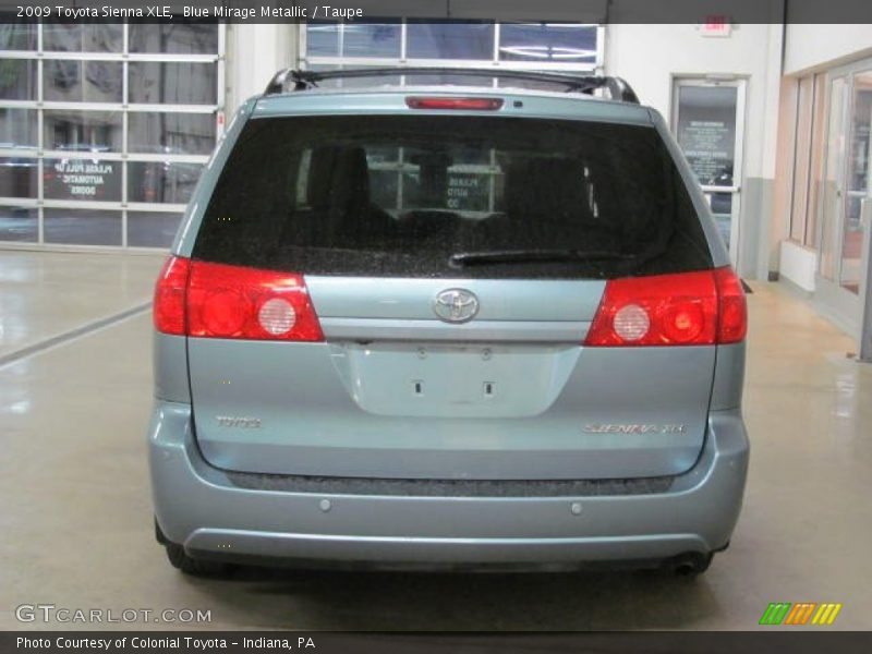 Blue Mirage Metallic / Taupe 2009 Toyota Sienna XLE