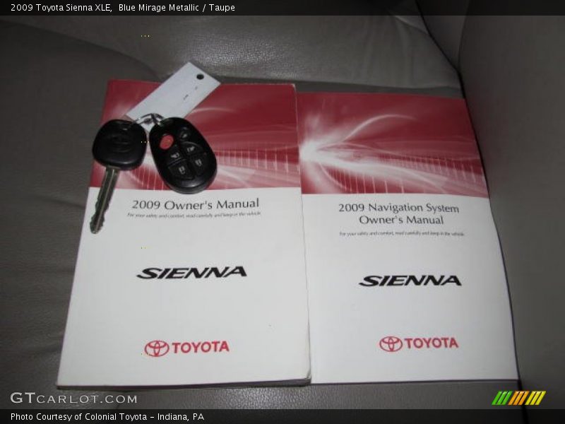 Blue Mirage Metallic / Taupe 2009 Toyota Sienna XLE