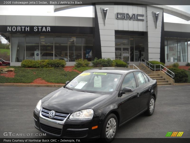 Black / Anthracite Black 2008 Volkswagen Jetta S Sedan
