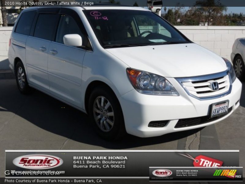 Taffeta White / Beige 2010 Honda Odyssey EX-L