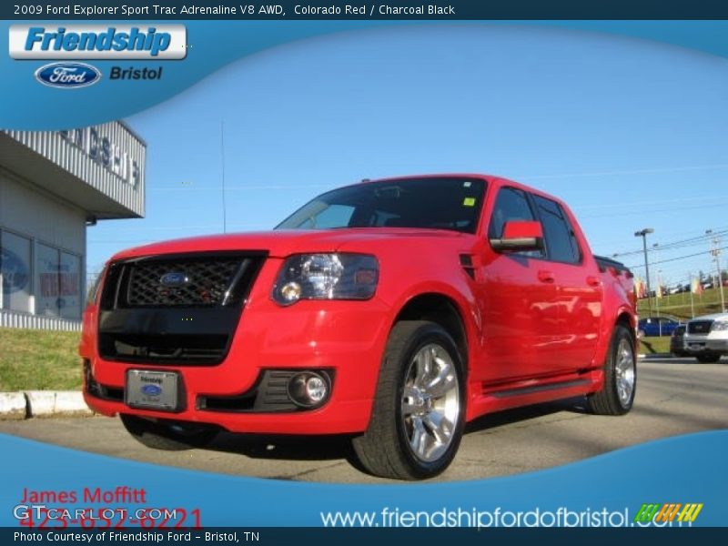 Colorado Red / Charcoal Black 2009 Ford Explorer Sport Trac Adrenaline V8 AWD