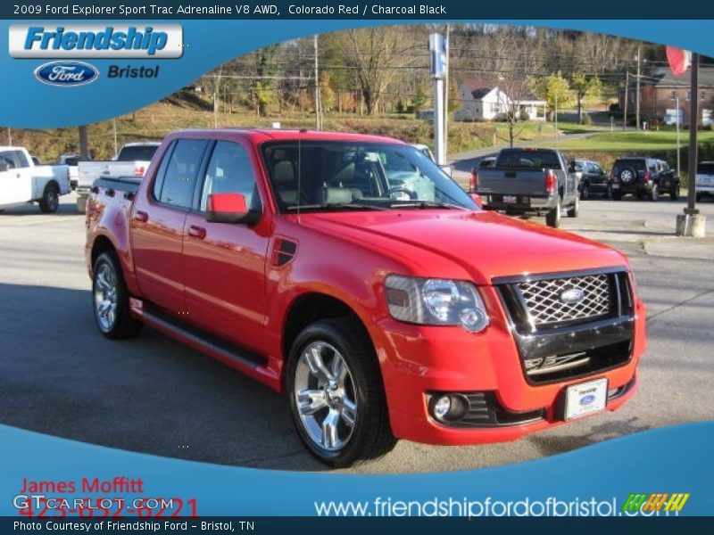 Colorado Red / Charcoal Black 2009 Ford Explorer Sport Trac Adrenaline V8 AWD