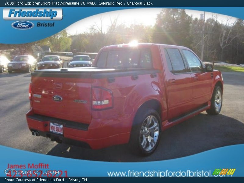 Colorado Red / Charcoal Black 2009 Ford Explorer Sport Trac Adrenaline V8 AWD