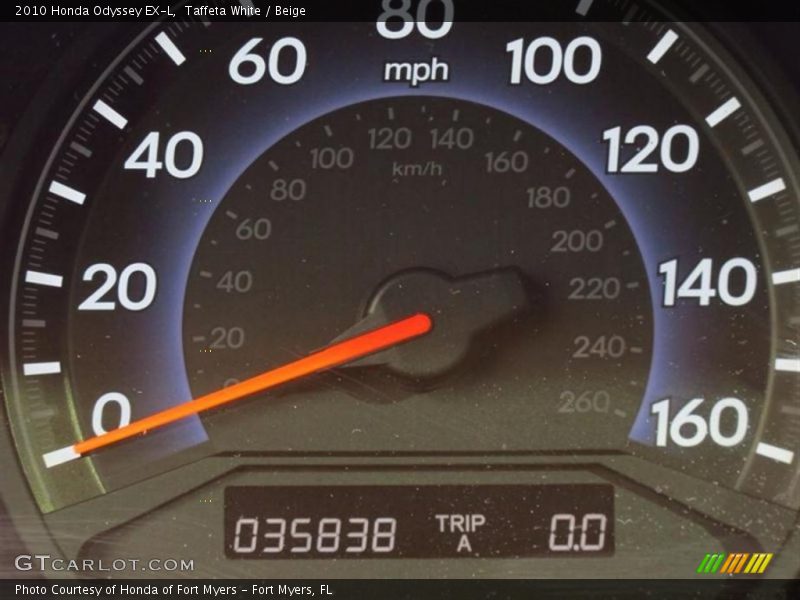 Taffeta White / Beige 2010 Honda Odyssey EX-L