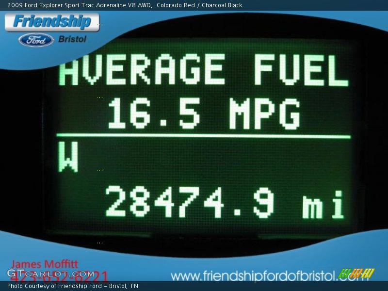 Colorado Red / Charcoal Black 2009 Ford Explorer Sport Trac Adrenaline V8 AWD