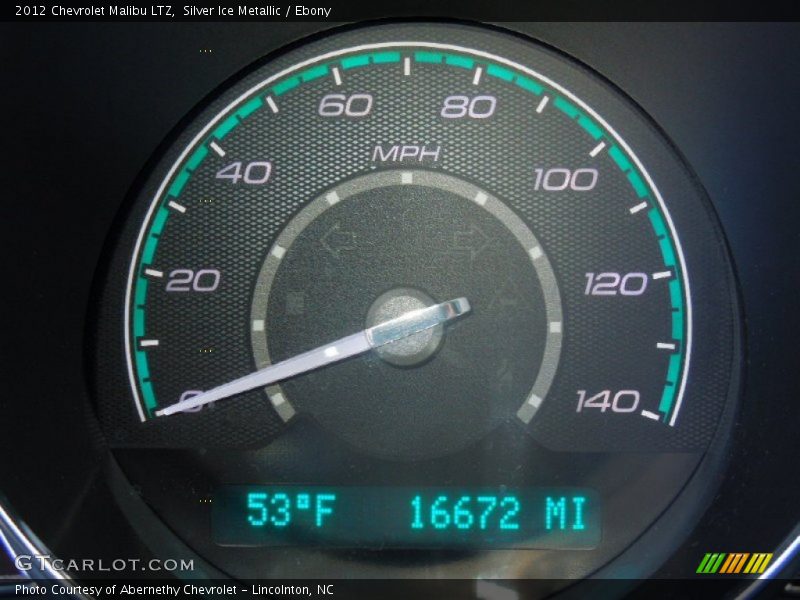 Silver Ice Metallic / Ebony 2012 Chevrolet Malibu LTZ