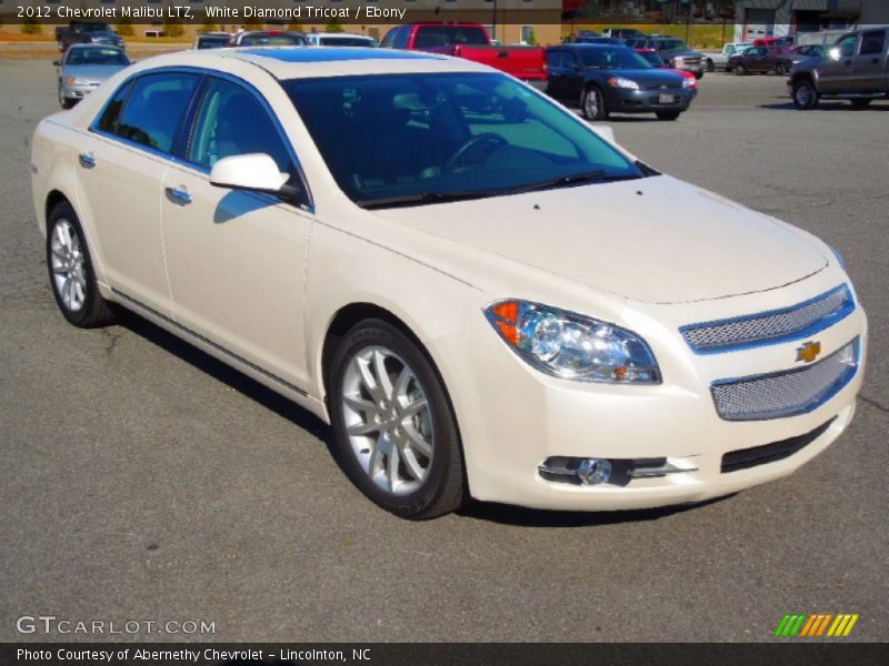 White Diamond Tricoat / Ebony 2012 Chevrolet Malibu LTZ