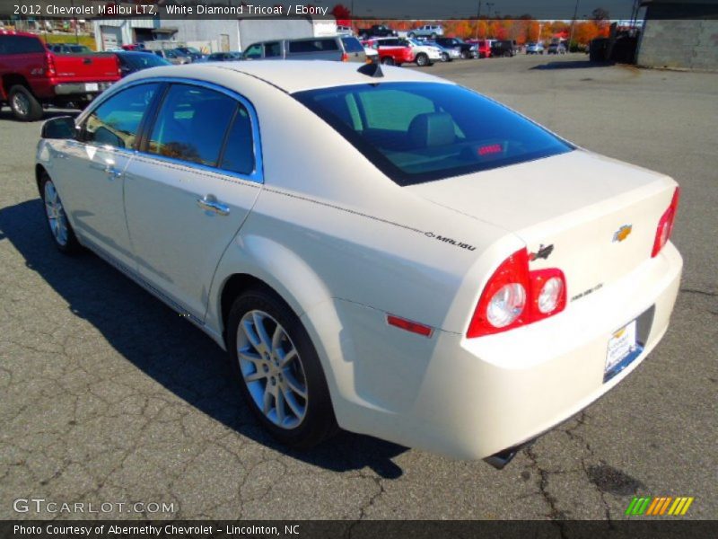White Diamond Tricoat / Ebony 2012 Chevrolet Malibu LTZ