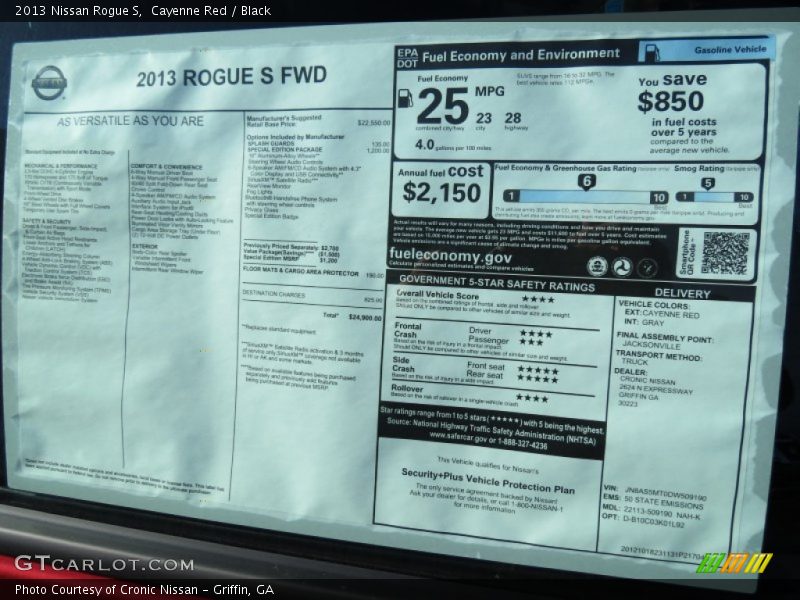 Cayenne Red / Black 2013 Nissan Rogue S