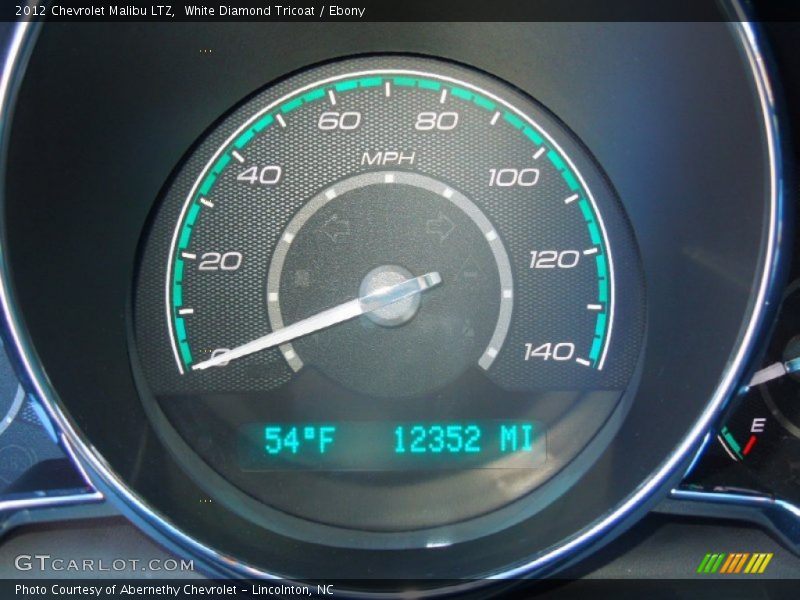 White Diamond Tricoat / Ebony 2012 Chevrolet Malibu LTZ