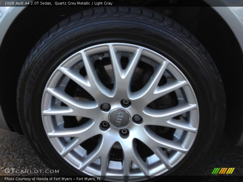 Quartz Grey Metallic / Light Gray 2008 Audi A4 2.0T Sedan