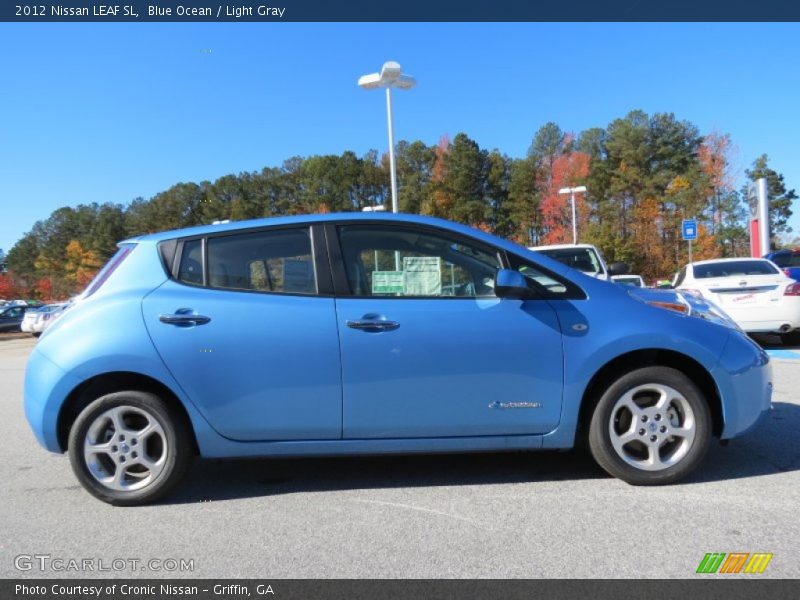 Blue Ocean / Light Gray 2012 Nissan LEAF SL